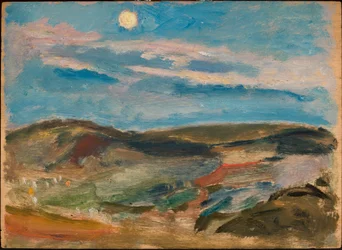 Vom Mond beleuchteter Hügel