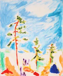 Bunte Winterbäume
