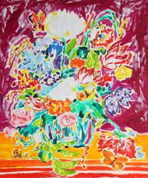 Lebendiges Blumenstillleben