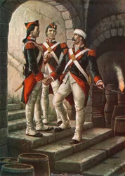 Pietro Micca bei der Belagerung von Turin, 1706