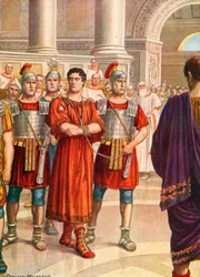 Sejanus wird im Senat verhaftet