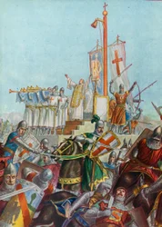 Kriegsaltar, verwendet 1037-38 zur Verteidigung von Mailand gegen Konrad II.