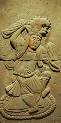 Stele, die einen Musiker darstellt (Terrakotta)