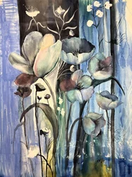 Ätherische blaue Blumen