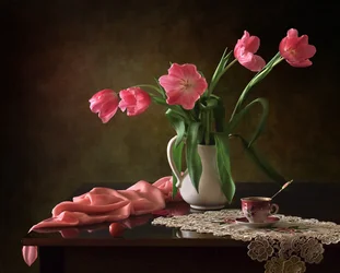 Elegante rosa Tulpen