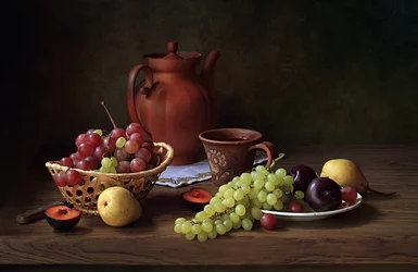 Rustikales Obst-Stillleben