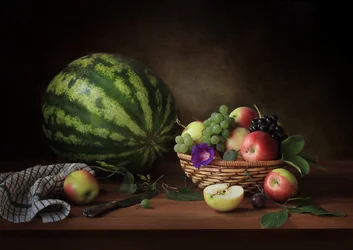 Rustikales Obst Stillleben