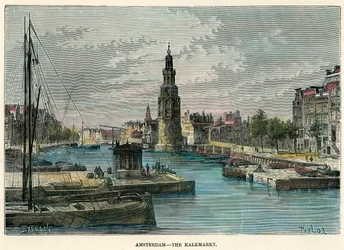 Der Kalkmarkt, Amsterdam, Niederlande, ca. 1880