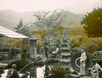Angeltag im Dainichi-Garten - Do in Nikko um 1900 - 1915 (Fotografie)