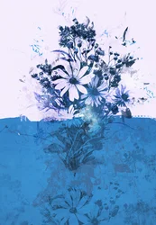 Blauer Blumenstrauß