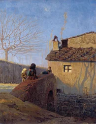 Piagentina. Die Brücke über den Affrico-Fluss, um 1861-62