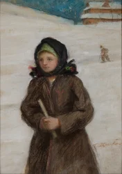 Mädchen mit Kerze