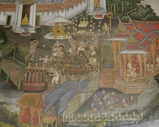 Detail der Stadt Phitsanulok, Wat Bowonniwet Vihara, Bangkok
