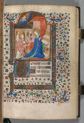 Stundenbuch Gebrauch von Paris: Fol. 37r, Verkündigung, ca. 1420