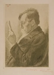Porträt des lesenden Schriftstellers Émile Verhaeren