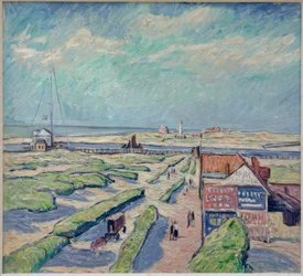 Blick auf die Hafeneinfahrt in Nieuport
