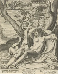 Schlafende Venus und Cupido