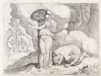 Minerva zeigt Odysseus Ithaka