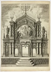 Bühne in Erinnerung an Isabella Clara Eugenia, Platte 24 aus Casperius Gevartius, Pompa Introitus Honori Serenissimi Principis Ferdinandi (Triumphaler Einzug des höchst ehrwürdigen und ehrenwerten Kardinal-Infanten Ferdinand)