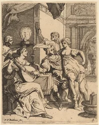 Der verlorene Sohn verschwendet sein Vermögen in der Taverne