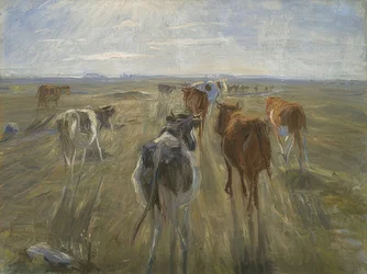 Lange Schatten. Kühe auf der Insel Saltholm. Um 1890