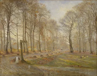 Spätherbsttag im Jægersborg Hirschpark, nördlich von Kopenhagen, 1886