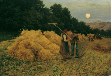 Mondaufgang nach der Ernte I