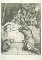 Tafel 14 (5. Akt, 2. Szene), aus Othello: Fünfzehn Radierungsskizzen
