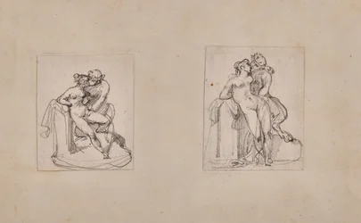 Antiope wird von Jupiter in Gestalt eines Satyrs vergewaltigt
