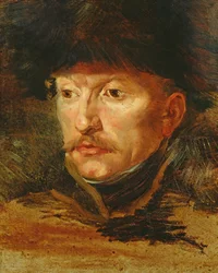 Kopf eines Reiters (Porträt von Leutnant Dieudonne), um 1812