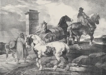 Pferde gehen zu einem Jahrmarkt, 1821