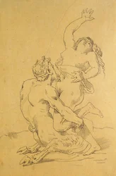 Nymphe und Satyr