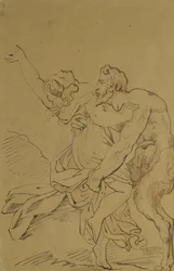 Nymphe und Satyr