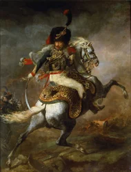 Offizier der Jäger zu Pferd der kaiserlichen Garde im Angriff