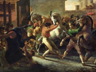 Studie für das Rennen der Barbarischen Pferde, 1817
