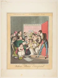 Theatralische Vergnügungen, Platte 4: Besetzte Plätze, ca. 1835