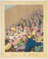 Theatervergnügen, Gemütlich in der Galerie, Tafel 3, ca. 1835