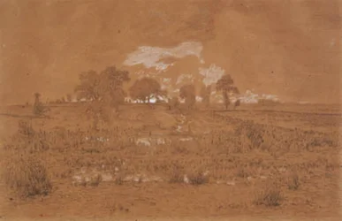 Abendlandschaft mit einem Moor