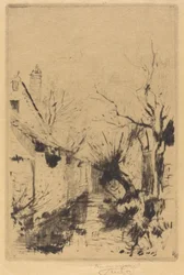 Ein kleiner Bach im Winter, Wiltshire