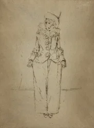 Pierrot en Pied, Porträt der Dame A. C.