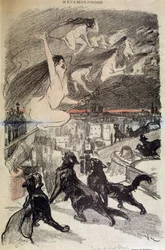 Metamorphose von Katzen in Hexen - von Steinlen