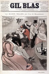 Das Tellier-Haus von Guy de Maupassant - von Steinlen, in „Gil Blas“ vom 09.10.1892 (gleiche Zeichnung wie Nr. 15587)