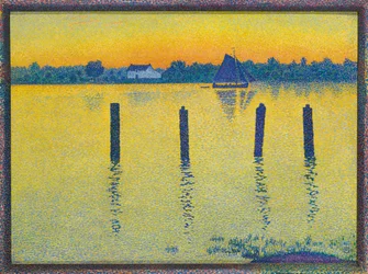 Segelboot auf dem Fluss Escaut, 1892