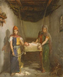Szene im jüdischen Viertel von Constantine, 1851