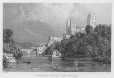 Durham, von Süden (Stich)
