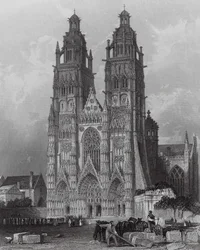 Außenansicht der Kathedrale von St. Gatien, Tours