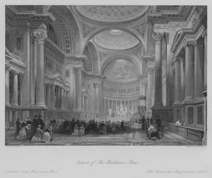 Innenraum der Madeleine, Paris (Stich)