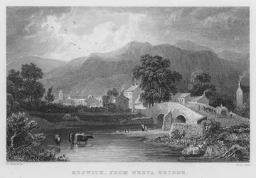 Keswick, von der Greta Bridge (Stich)