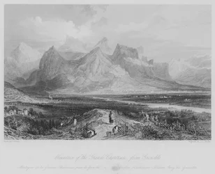 Berg der Grande Chartreuse, von Grenoble (Stich)