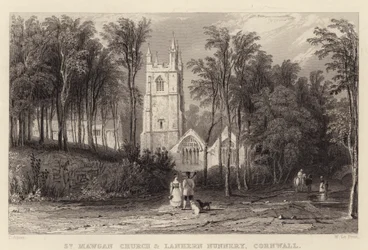 St Mawgan Kirche und Lanhern Kloster, Cornwall